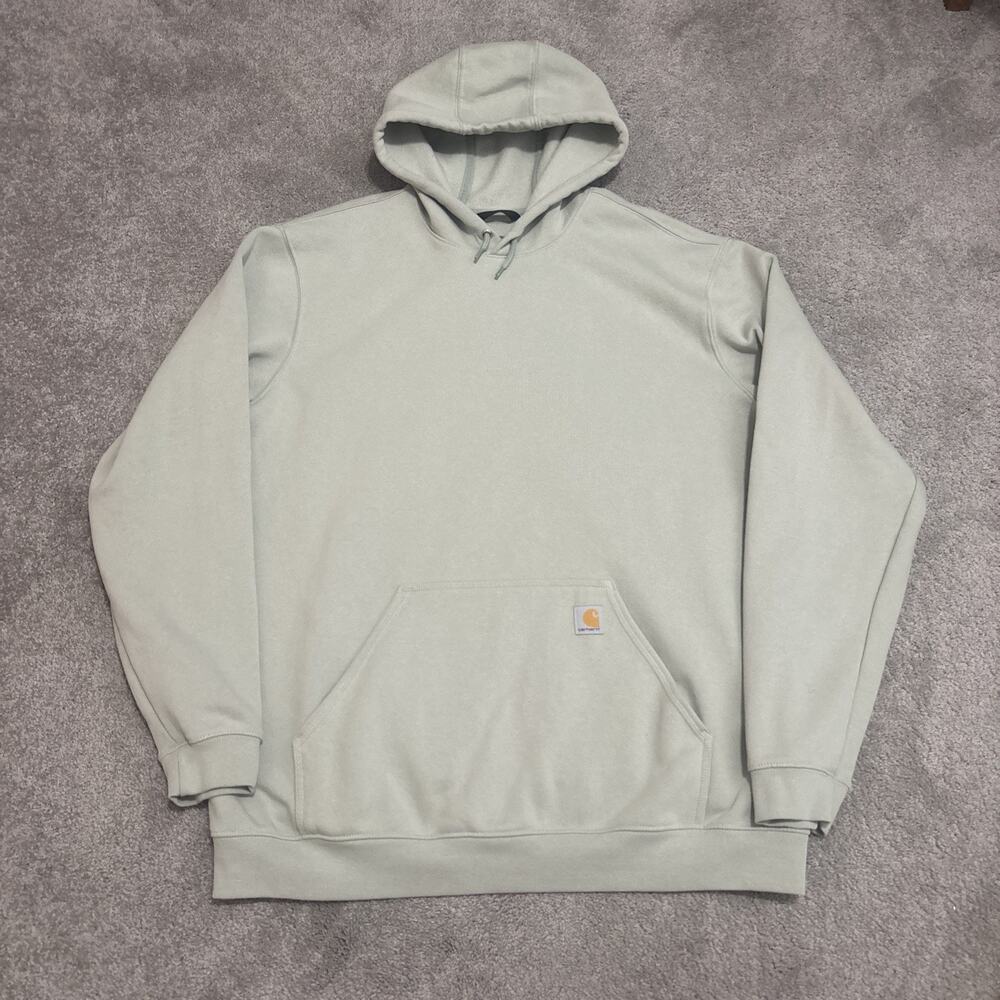 Carhartt Hoodie Mens 2XL Tall Green K288 Sweatshirt Sleeve Pull Over